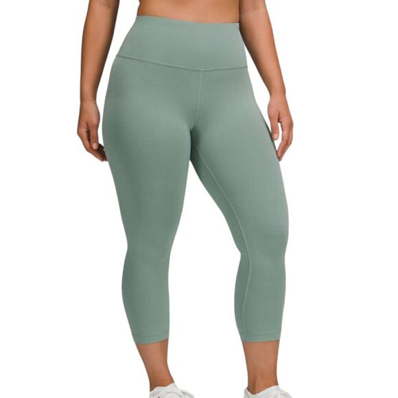 Lululemon 2022 Wunder Train Contour Fit High-Rise Crop 21" Misty Glade Green 12 - Picture 1 of 7